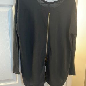 Lulus black zipper back sweater